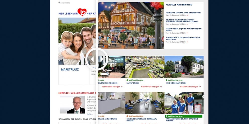 Vorher/Nachher: Virtueller Marktplatz Bruchköbel Virtueller Marktplatz Bruchköbel